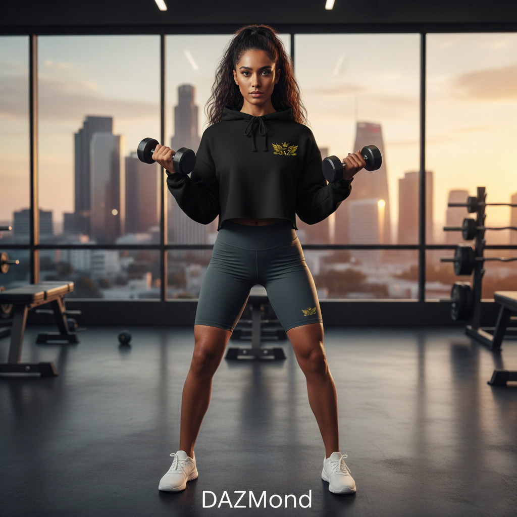 DAZMOND® "Blessed Edge" Cropped Hoodie