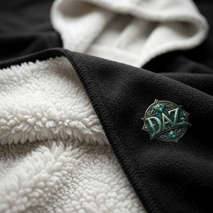 DAZMOND® "Cosmic Cocoon" Hooded Sherpa Blanket