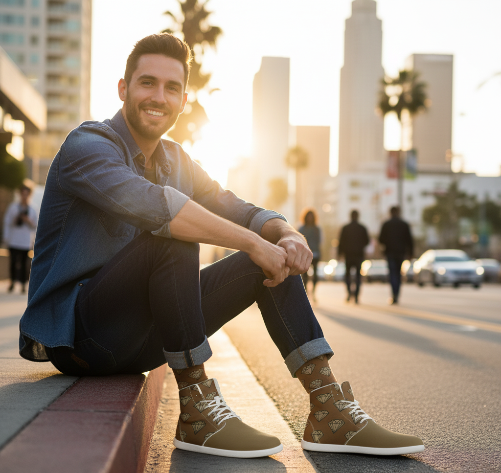 DAZMond Luxury Art High-Top Sneakers