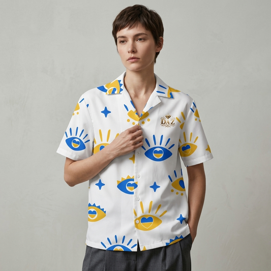 DAZMOND "Oeil Céleste" Resort Shirt