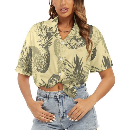 Camisa Hawaiana DAZ Luxury para Mujer (Hecha en Queens)