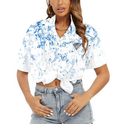 Camisa Hawaiana DAZ Luxury para Mujer (Hecha en Queens)