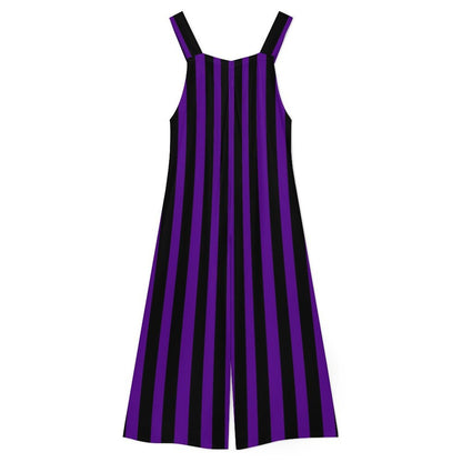 DAZMOND® "Midnight Stripe" Wide-Leg Dungarees