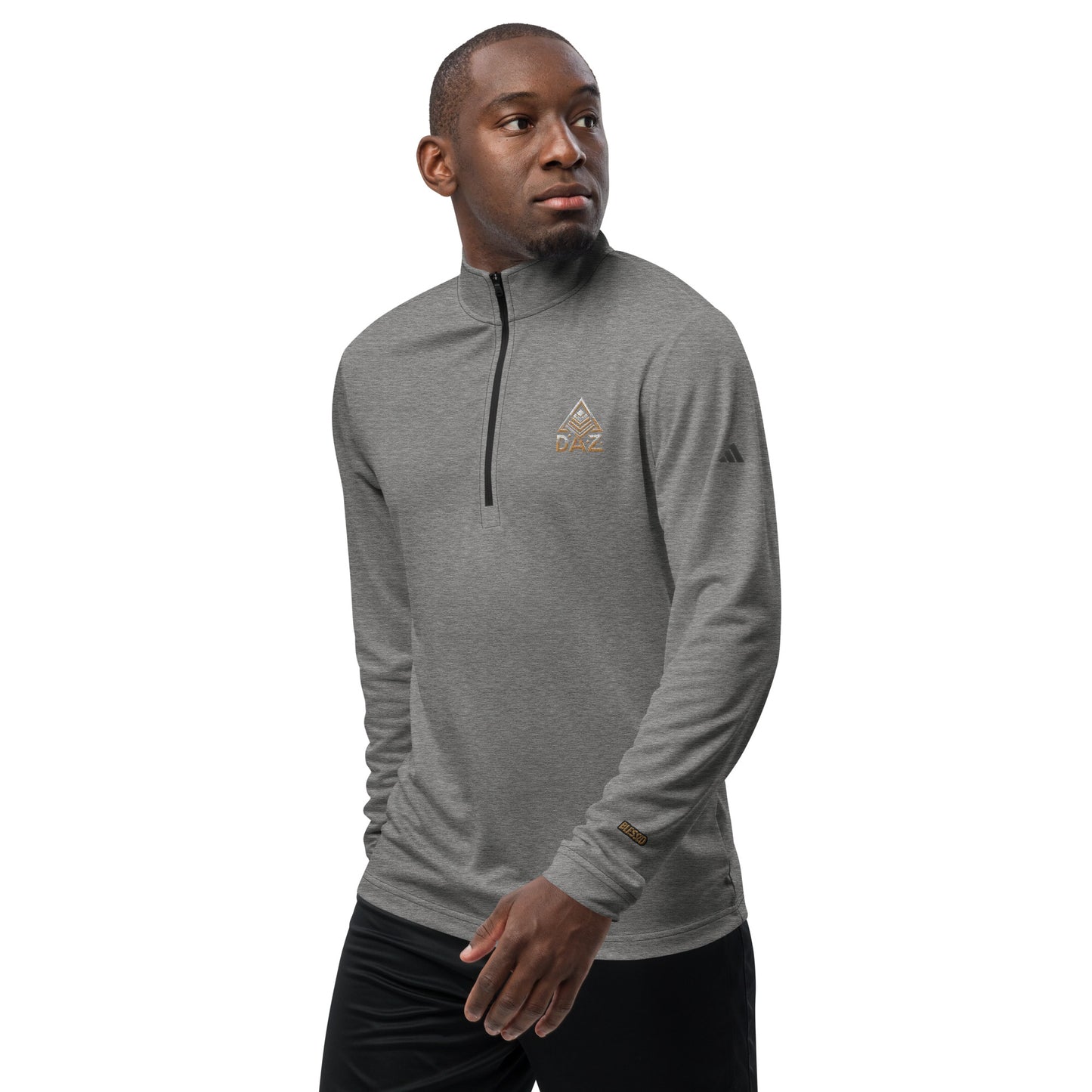 Camiseta DAZ Hombre con cremallera de un cuarto + Adidas