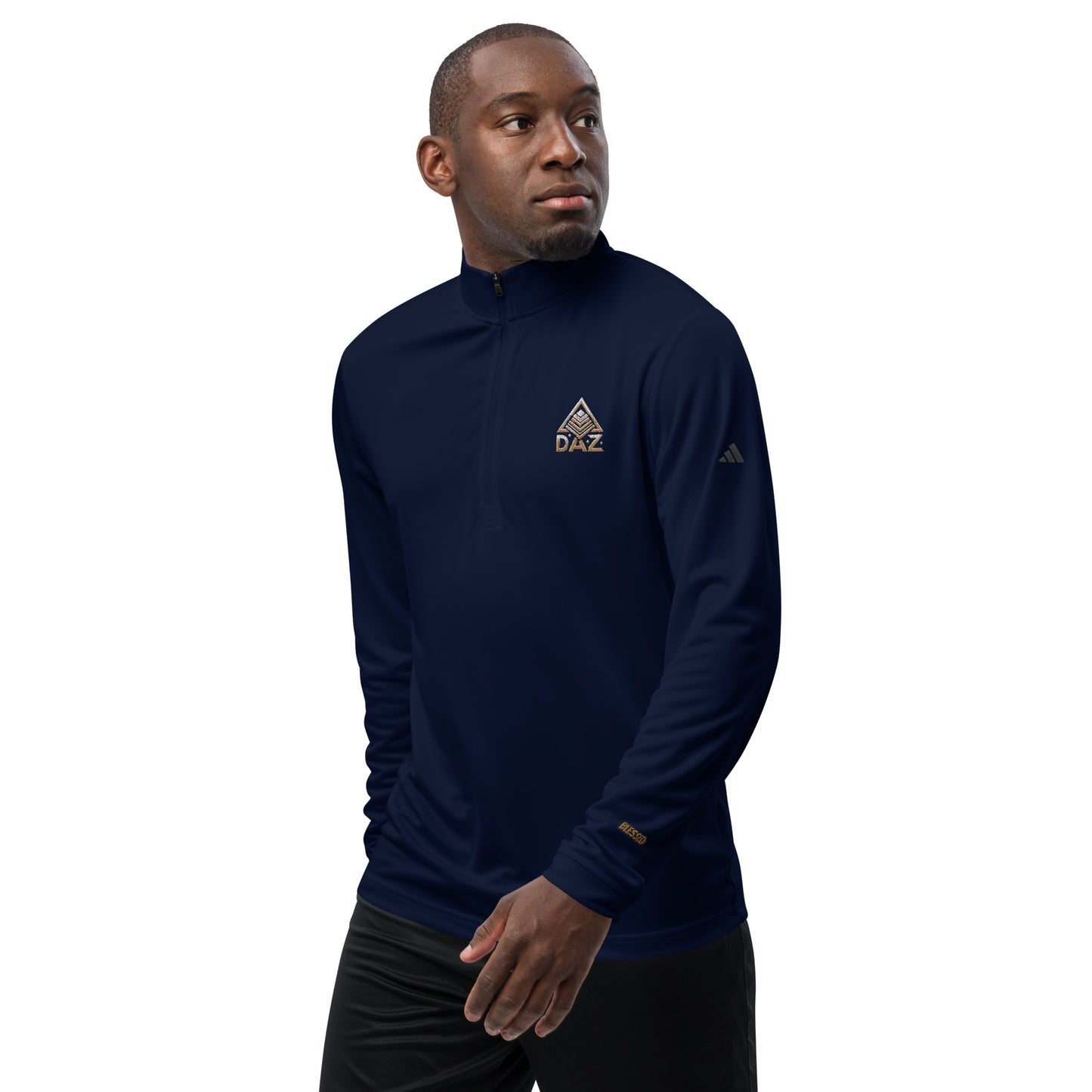 Camiseta DAZ Hombre con cremallera de un cuarto + Adidas