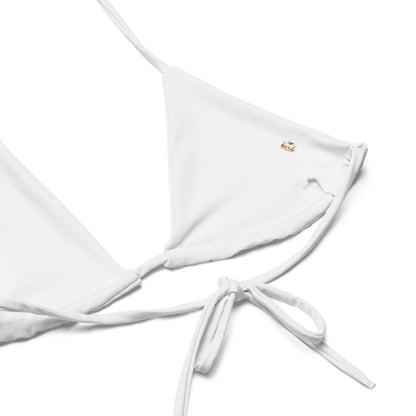Top de bikini de hilo DAZ con estampado integral