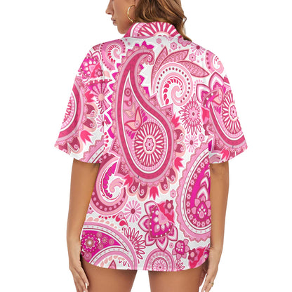 Camisa Hawaiana DAZ Luxury para Mujer (Hecha en Queens)