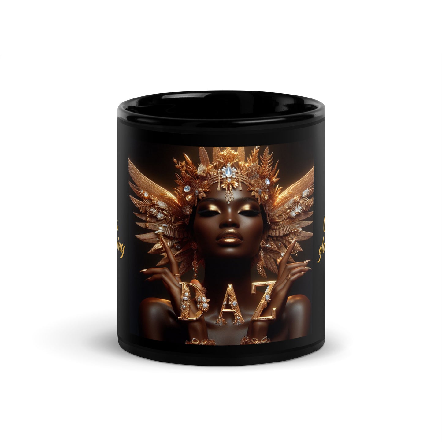 Taza DAZ Luxury negra brillante