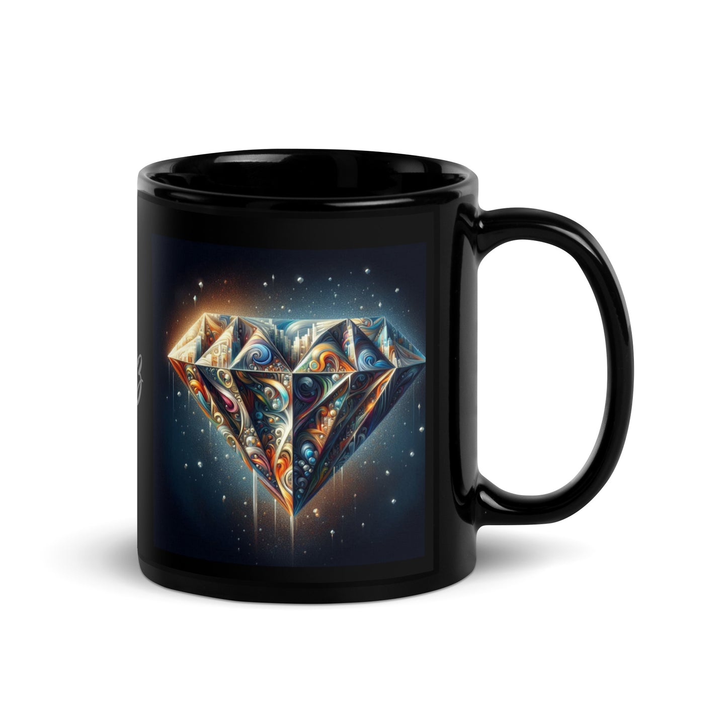 Taza negra brillante DAZ Art