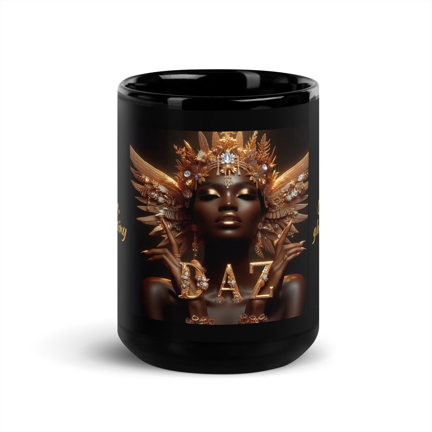 Taza DAZ Luxury negra brillante