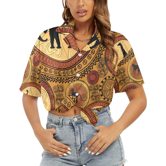 Camisa Hawaiana DAZ Luxury para Mujer (Hecha en Queens)