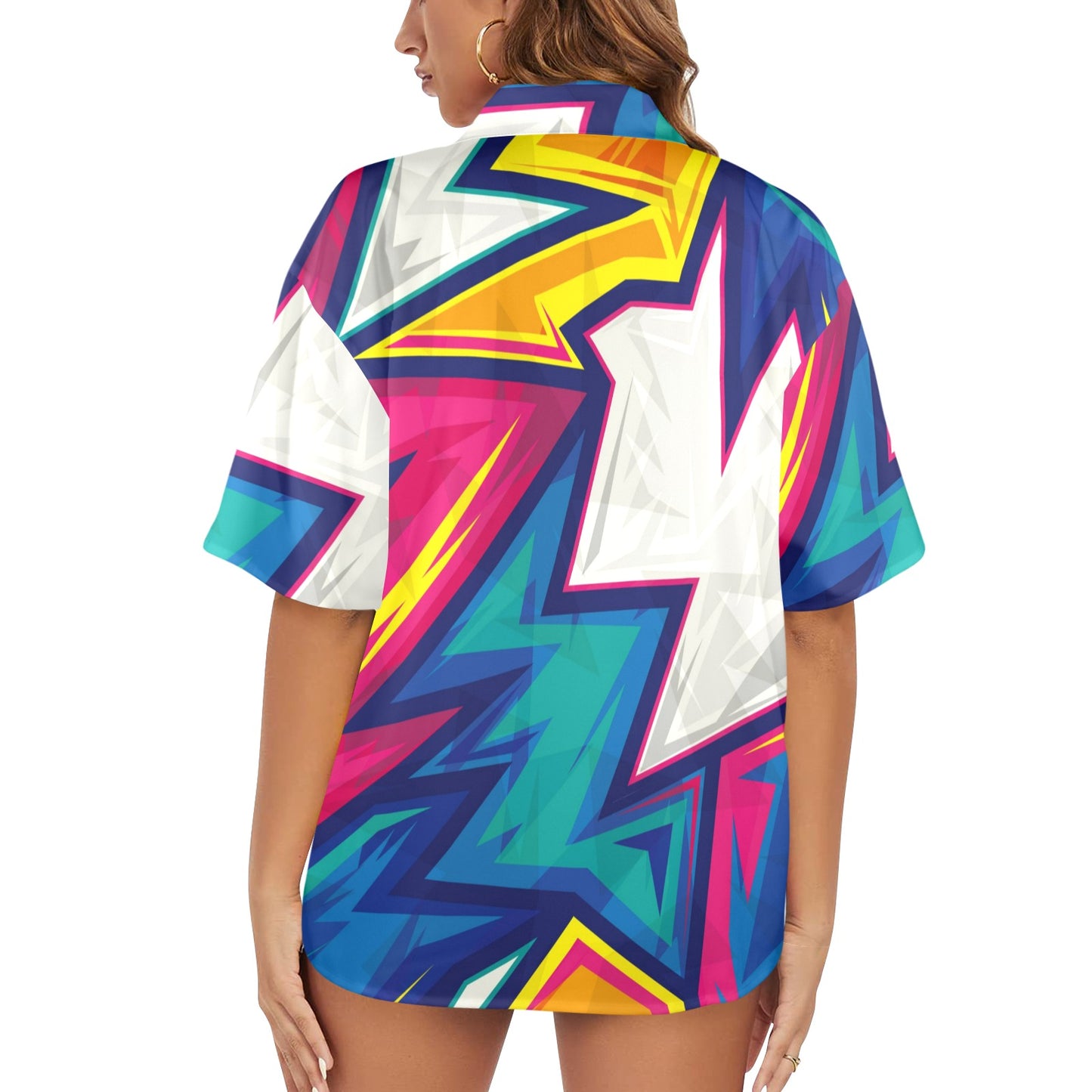 Camisa Hawaiana DAZ Luxury para Mujer (Hecha en Queens)