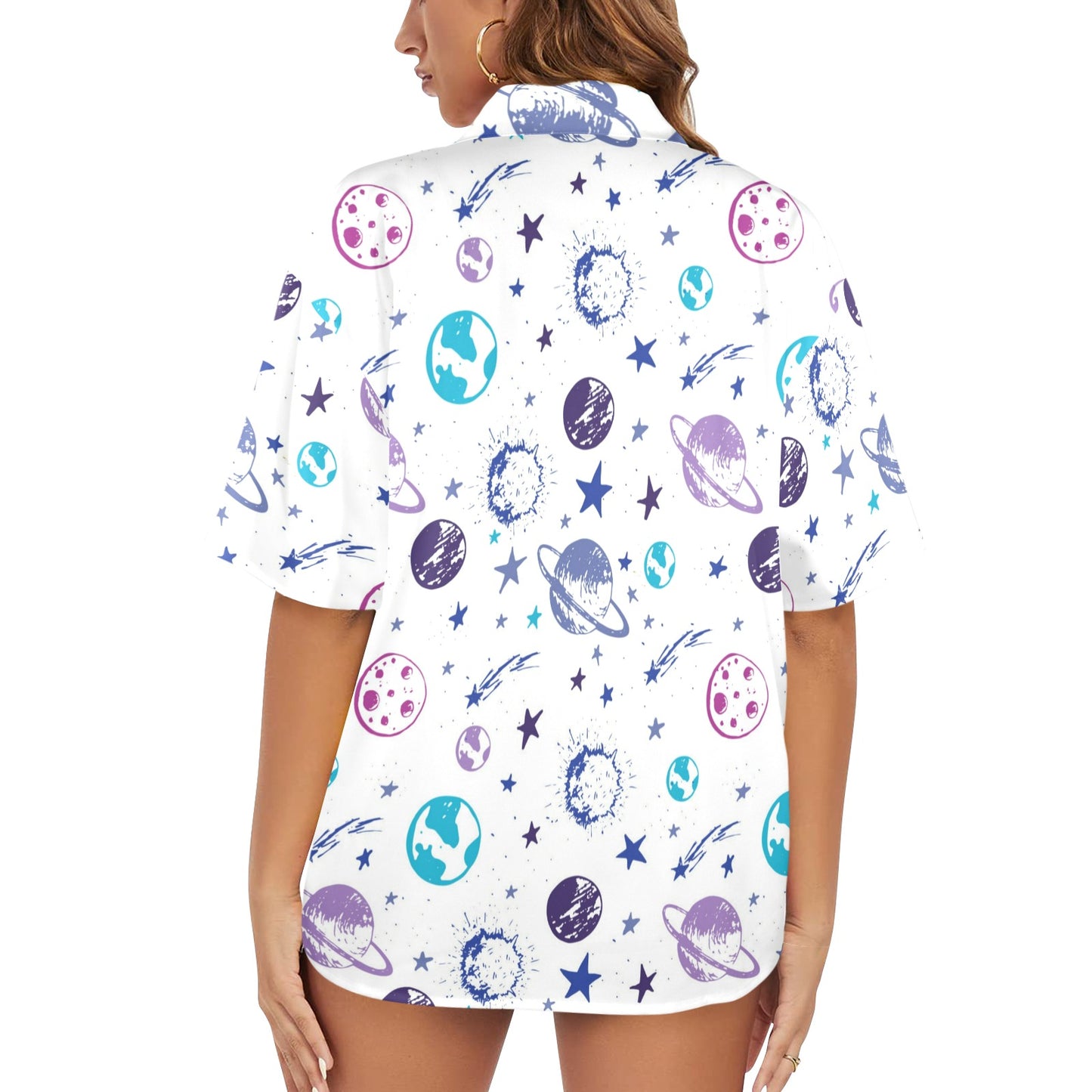 Camisa Hawaiana DAZ Luxury para Mujer (Hecha en Queens)
