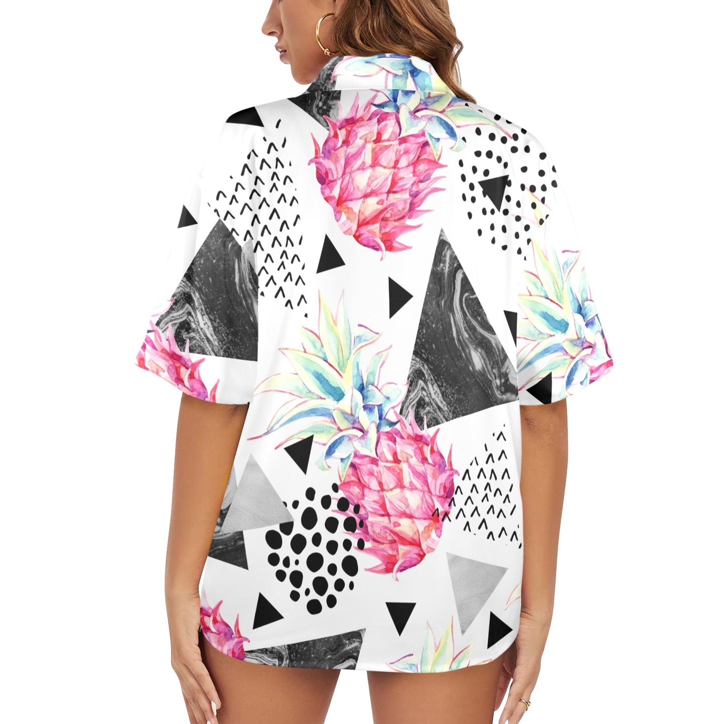 Camisa Hawaiana DAZ Luxury para Mujer (Hecha en Queens)