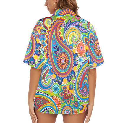 Camisa Hawaiana DAZ Luxury para Mujer (Hecha en Queens)