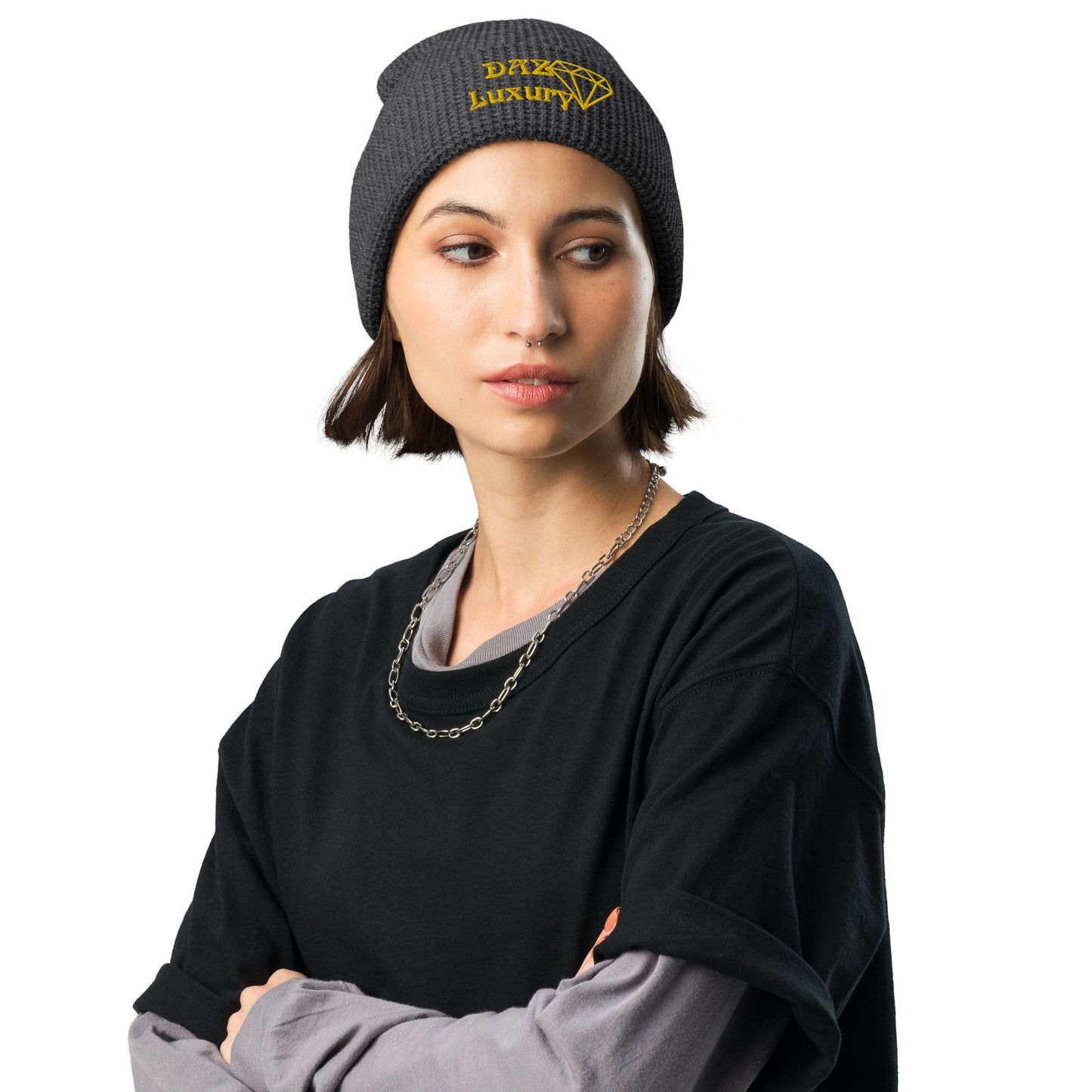 Gorro DAZ Luxury de punto gofrado Unisex